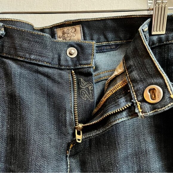 Gold Sign Misfit slim straight low rise denim jean Sz 28 - Picture 6 of 13